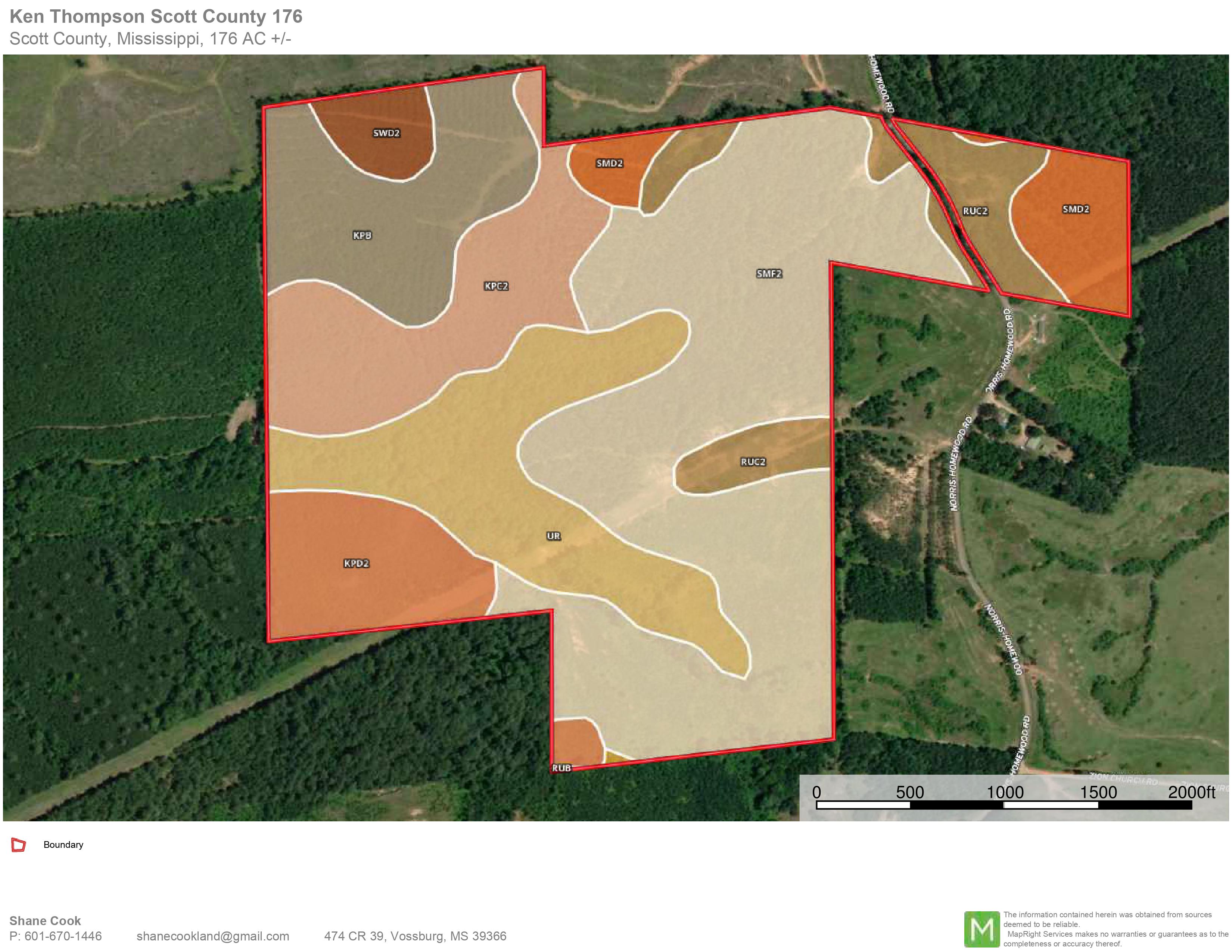 176 Acres Hunting Land for Sale Scott County, MS
